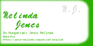 melinda jencs business card